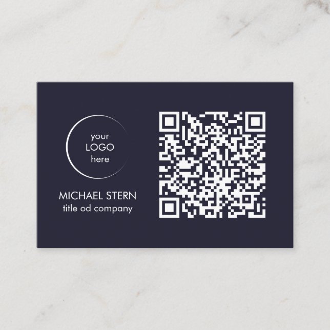 Visitenkarte mit QR-Code & Logo Visitkort (Framsida)