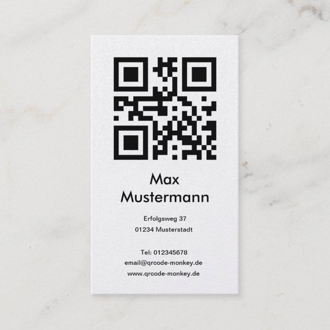 Visitenkarte, platin (individuell gestaltbar) visitkort (Framsida)