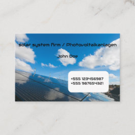 Visitenkarte Solar Photovoltaik blue sky 1 Visitkort