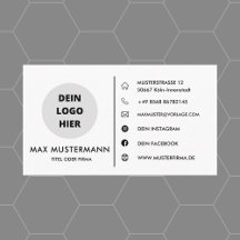 Visitenkarte Vorlage - Selbst Gestalten