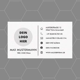 Visitenkarte Vorlage - Selbst Gestalten Visitkort
