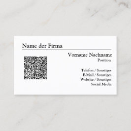 Visitenkarten Erstellen - Einfache Vorlage - Visitkort