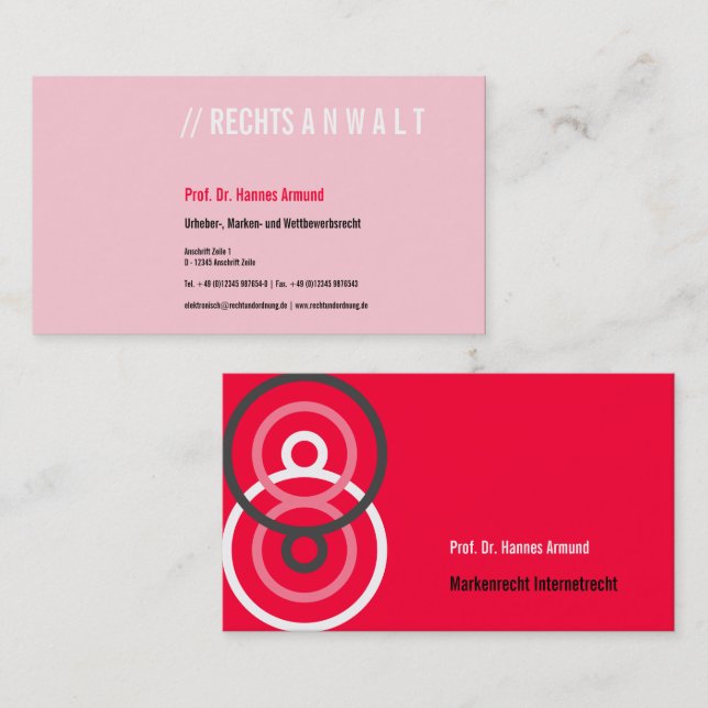 Visitenkarten Frischer Luxus-Affärskortet Visitkort (Fram/baksida)