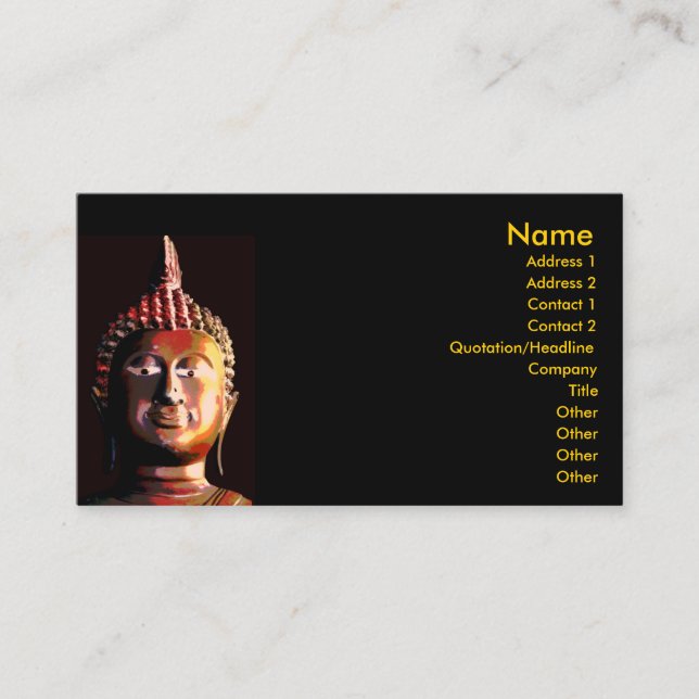 Visitenkort, Bhudda Holistiska Helare Visitkort (Framsida)