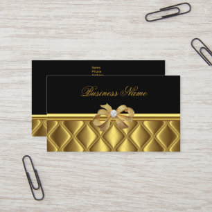 Visitenkort Elegant Guld Båge Kakel Trim Svart Visitkort