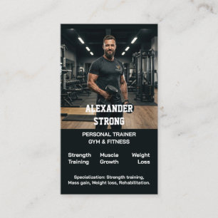 Visitenkort fitness tränare kroppsbyggande gym visitkort