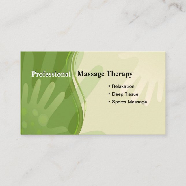 Visitenkort för massagespecialist visitkort (Framsida)