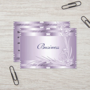 Visitenkort Lilac Mauve Art Deco Blommig Visitkort