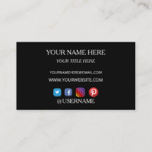 Visitenkort med elegant vit typografi