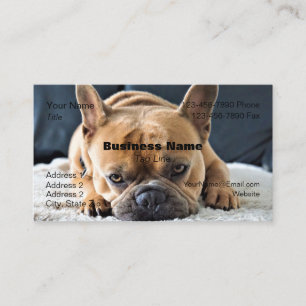 Visitenkort med fransk bulldogg - HAMbyWG Visitkort