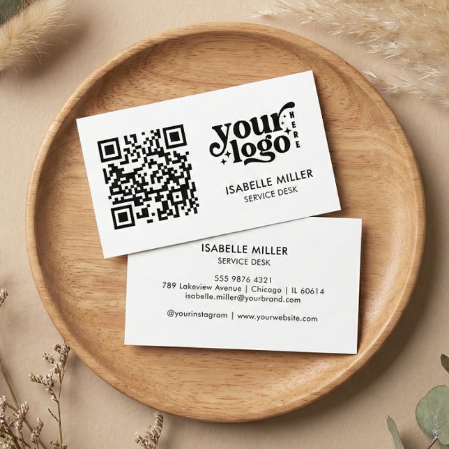 Visitenkort med QR-kod | Enkel modern design Visitkort (Business Card with QR Code | Simple Modern Design)