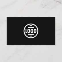Visitenkort med QR-kod | Svart Modern Design