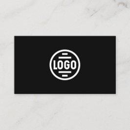 Visitenkort med QR-kod | Svart Modern Design Visitkort