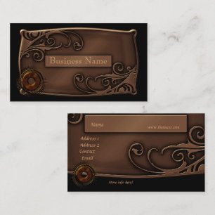 Visitenkort Zizzago Steampunk-design Visitkort