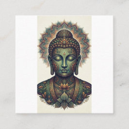 VisitenkortFredlig Buddha Dhamma Konst - Professio Fyrkantigt Visitkort