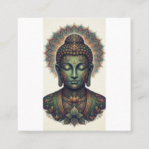VisitenkortFredlig Buddha Dhamma Konst - Professio Fyrkantigt Visitkort