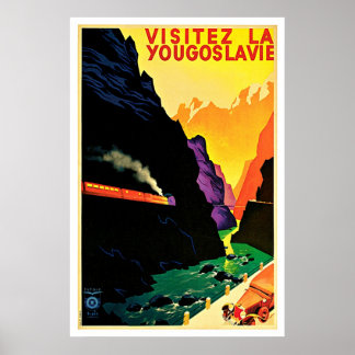 Visitez La YouJugoslavie Vintage resor Poster