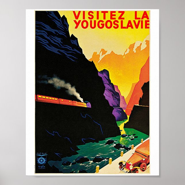 VISITEZ LA YUGOSLAVIE POSTER (Framsidan)