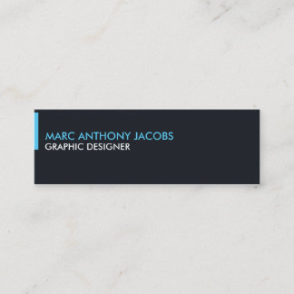Visitkort 002 - Modernt minsta, svart/blått