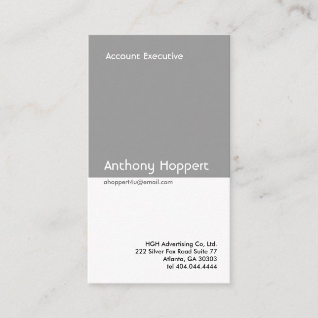 Visitkort 2 för klassikergrå färgavdelare (Framsida)