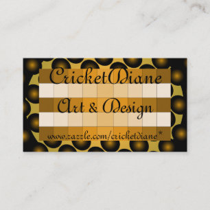 Visitkort 6b för design för CricketDiane guld 3D