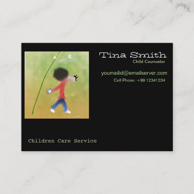 Visitkort - barnomsorg (Framsida)