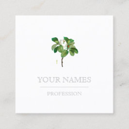 VISITKORT: BOTANICAL ’MAGNOLIA’ BY REDOUTÉ FYRKANTIGT VISITKORT