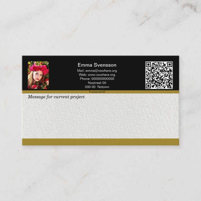 Visitkort — Connect, Elegant rebel (Framsida)