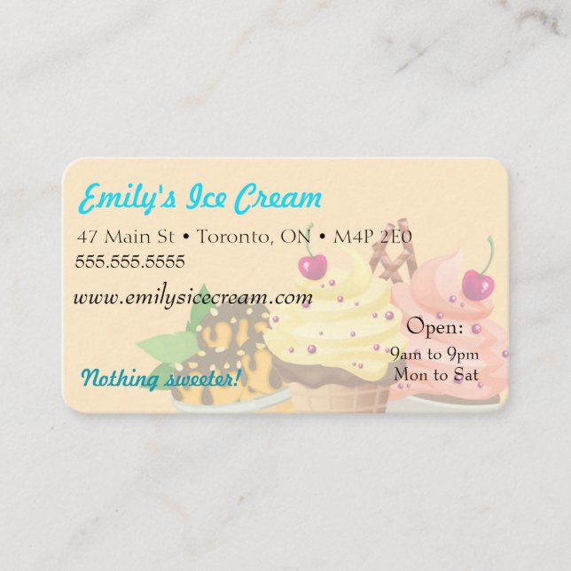 Visitkort dekorativ glass (Framsida)