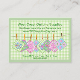 Visitkort - den Qulting Klädstrecket personifierar