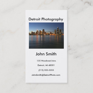 Visitkort Detroit fotografi