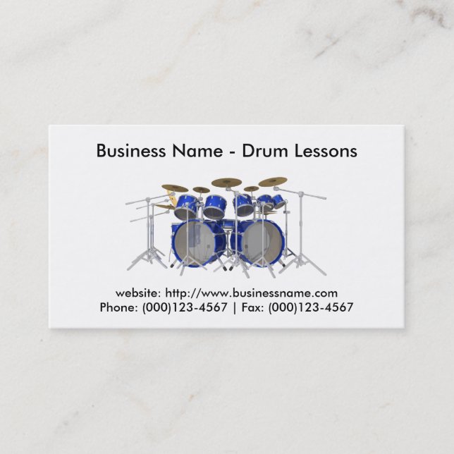 Visitkort: Drum Lessons Visitkort (Framsida)