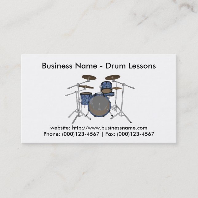 Visitkort: Drum Lessons Visitkort (Framsida)