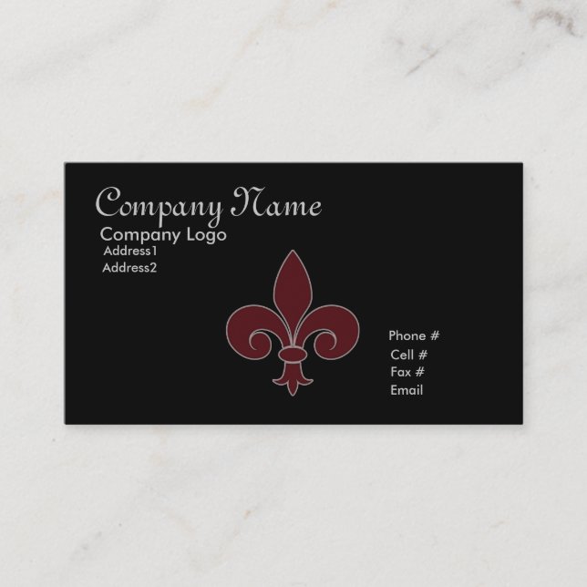 Visitkort Fleur-De-Lis (Framsida)