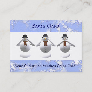 Visitkort för 3 snögubbejul & kalender 2011