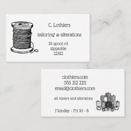 visitkort för att sy affär