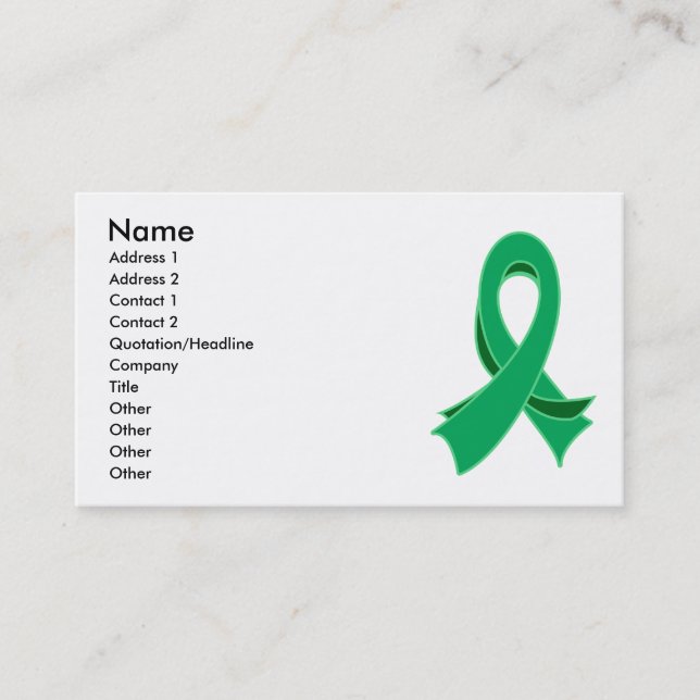 Visitkort för band för levercancer stilfull (Framsida)