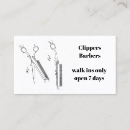 Visitkort för barberare eller frisör tidsbeställning kort