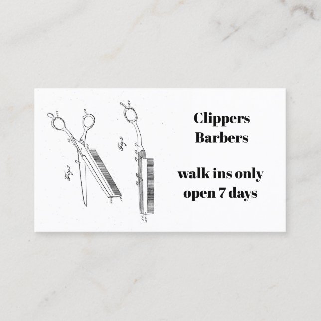 Visitkort för barberare eller frisör tidsbeställning kort (Framsida)
