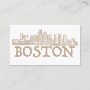 Visitkort för Boston stadshorisont