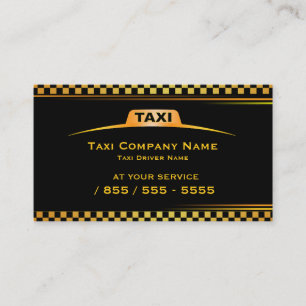 Visitkort för Cab Företag taxichaufför