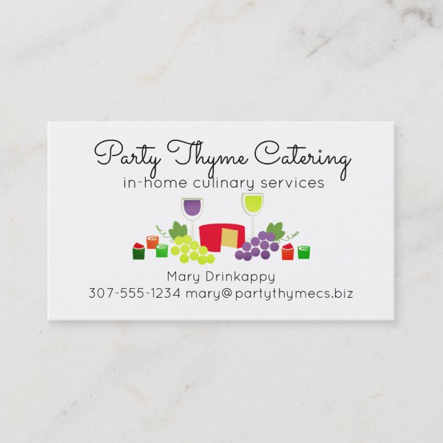 Visitkort för catering för kock för (Framsida)
