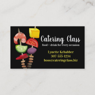 Visitkort för catering för kock för