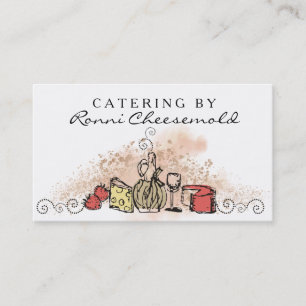 visitkort för catering för kock för vinostfrukt