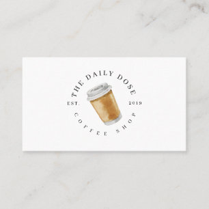 Visitkort för coffee shop för