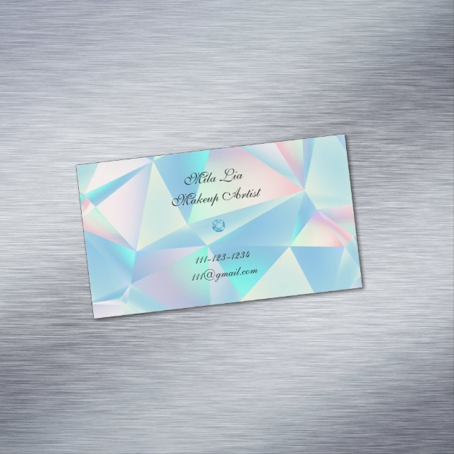 visitkort för design av blå opalsten magnetiska visitkort (In Situ)