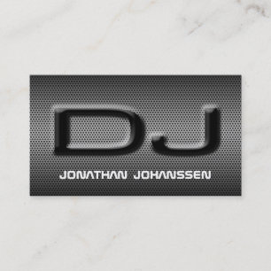 Visitkort för DJ för modern silvermetall