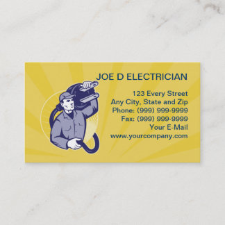 visitkort för elektrikerarbetarrepairman
