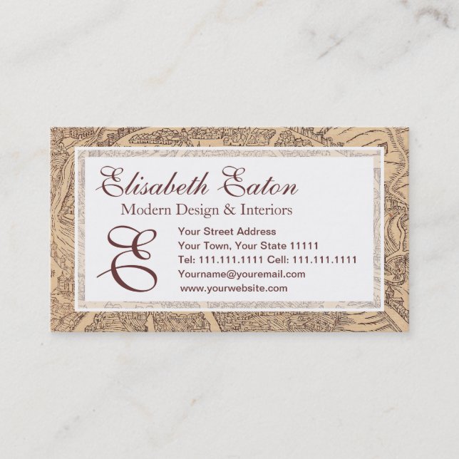 Visitkort för en spansk lärare, professor (Framsida)