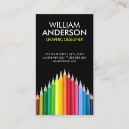 Visitkort för färgpennakonstnärillustratör